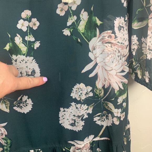 Anthropologie Dolan Maxi Dress Womens Small Green Floral Dark Romantic - Picture 9 of 9